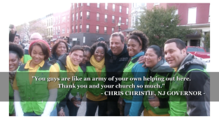 World Mission Society Church of God Church members with NJ Governor Chris Christie