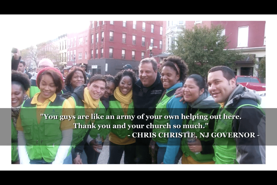 World Mission Society Church of God Church members with NJ Governor Chris Christie
