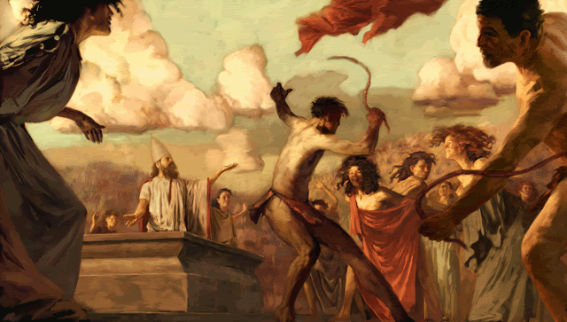 Lupercalia Festival in Rome Painting of Unknown Artist about Lupercalia
